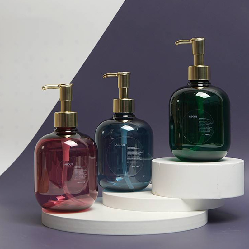 300ml 500ml PET Plastic Amber Ronde Lege Conditioner Bodylotion Fles Goud PET Lotion Pomp Shampoo Fles 300ml 500ml PET Plastic Amber Ronde Lege Conditioner Bodylotion Fles Goud PET Lotion Pomp Shampoo Fles