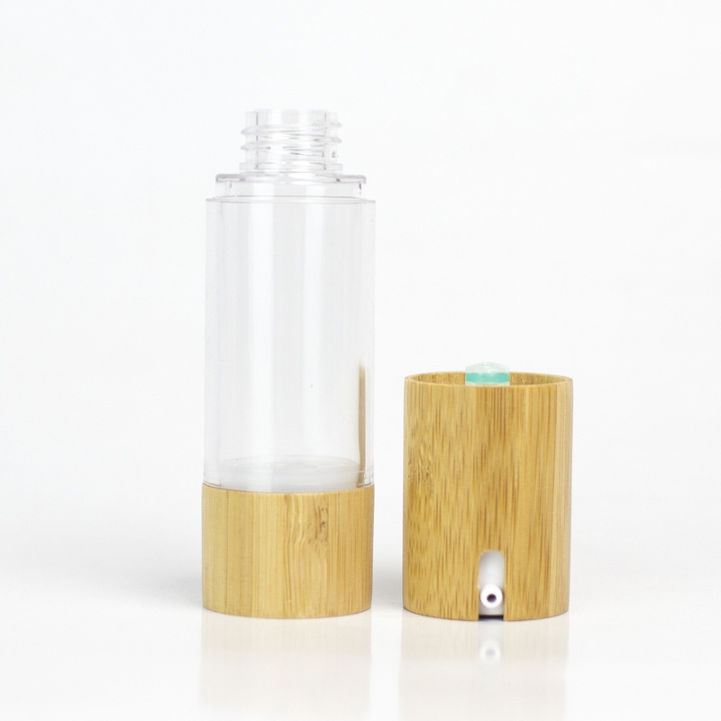 15 ml 30 ml 50 ml Bamboe Lotion Airless Pomp Fles 1 oz 1.7 oz Emulsie Oogcrème Vacuüm cosmetische Container 15 ml 30 ml 50 ml Bamboe Lotion Airless Pomp Fles 1 oz 1.7 oz Emulsie Oogcrème Vacuüm cosmetische Container