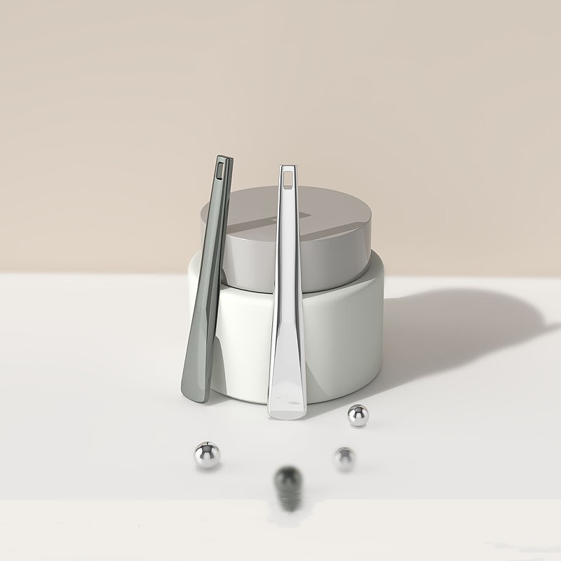 Goudkleurige metalen oogcrème-applicator Cosmetische spatel Gezichtsmassage Make-uplepel