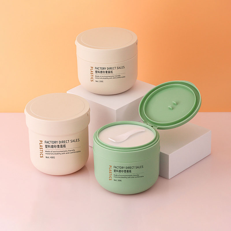 200g 300g 400g Plastic Frosted Ronde Cosmetische Huidverzorging Masker Zalfpotje Whitening Verwijderen Sproet Zonnebrandcrème Container met Lepel 200g 300g 400g Plastic Frosted Ronde Cosmetische Huidverzorging Masker Zalfpotje Whitening Verwijderen Sproet Zonnebrandcrème Container met Lepel