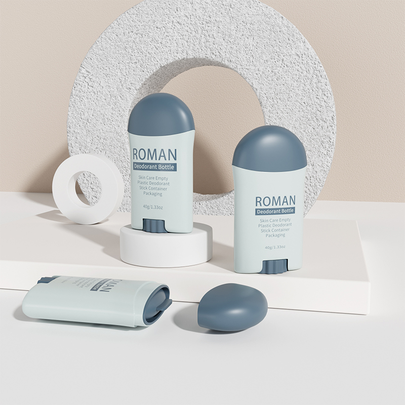 Kunststof PP cosmetische zeefdruk Twist Up Witte 40g Stick Container Tube Matte Deodorant Roll On Bottle