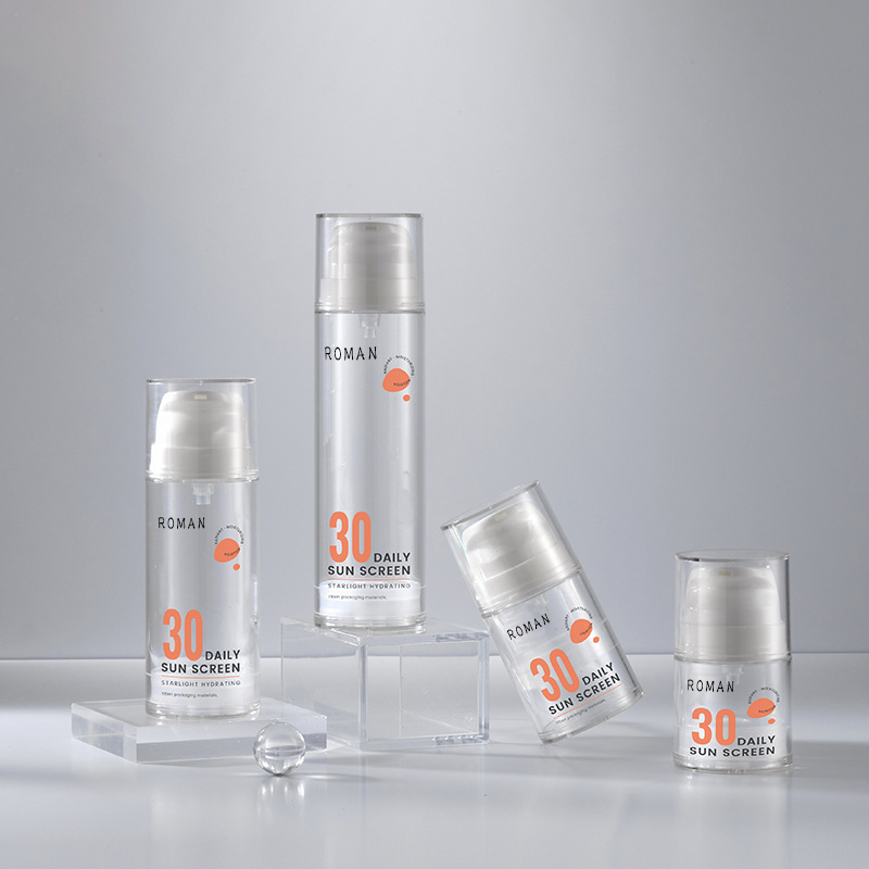 15 ml 30 ml 50 ml 100 ml 120 ml Transparant Wit Airless Verpakking Pompfles voor Huidverzorging Serum Lichaamsolie