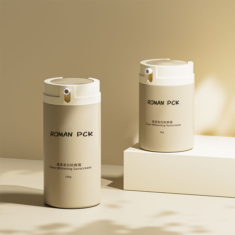 30 ml 50 ml beige airless lotion pomp zonnebrandcrème flessen voor huidverzorging serum gezichtsmasker