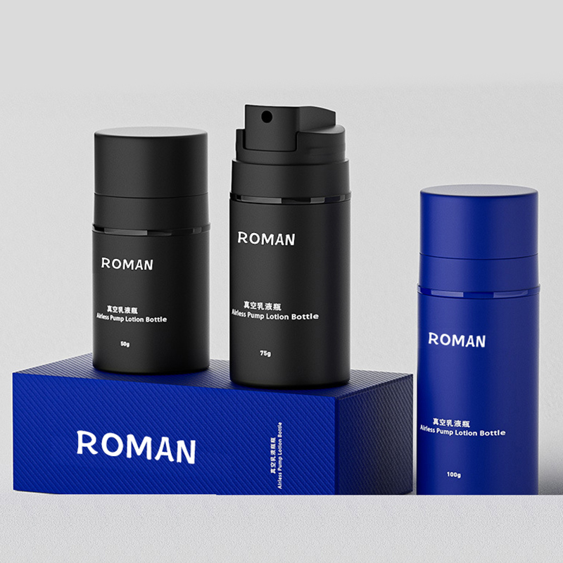 Matzwarte lotionfles 15 ml 30 ml 50 ml 100 ml 120 ml 150 ml Huidverzorging Essentie Pomp Airless Fles voor cosmetische verpakkingen