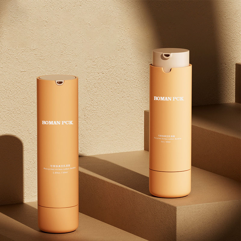 Oranje 15 ml 30 ml 50 ml Plastic Airless Pompfles PP Wat betreft Crème Lotion Huidverzorging Cosmetische Serum Verpakking