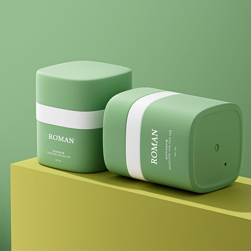 15g 30g 50g ronde Airless Pomp Crème Potten Dubbelwandige PP met Plastic Dop voor Lippenstift Blush Mascara Hydraterende Crèmes