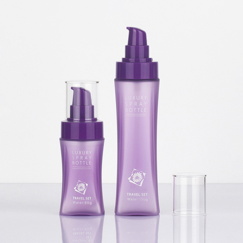 80 ml 120 ml 150 ml 200 ml Taillevormige huisdier plastic reisfles Explosief ontwerp voor lotions Toner Water-klein formaat Handige spuitfles