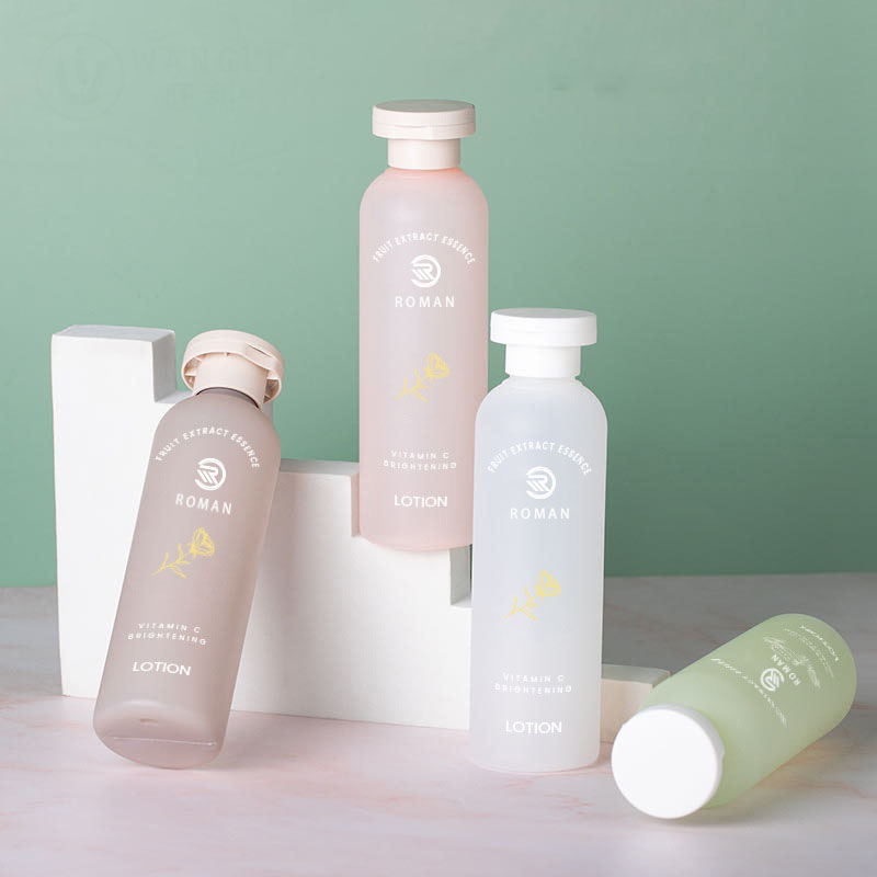 100 ml 150 ml 200 ml 250 ml Essentiële Olie Pure Dauw Matte Fles PET Flip Cover Huidverzorgingsproducten fles Essentie Water Toner Fles