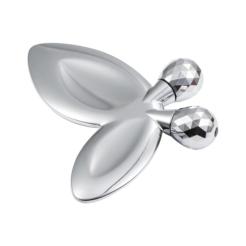 Zinklegering vlindervormige gezichtsmassageroller Zinklegering vlindervormige gezichtsmassageroller