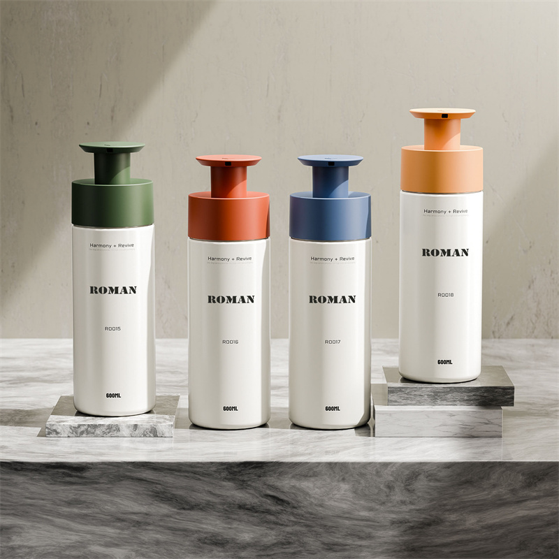 200 ml 300 ml 400 ml 600 ml PET Plastic Ronde Pomp Flessen voor Shampoo Body Wash Lotion Vloeibare handzeep Douchegel Verpakking