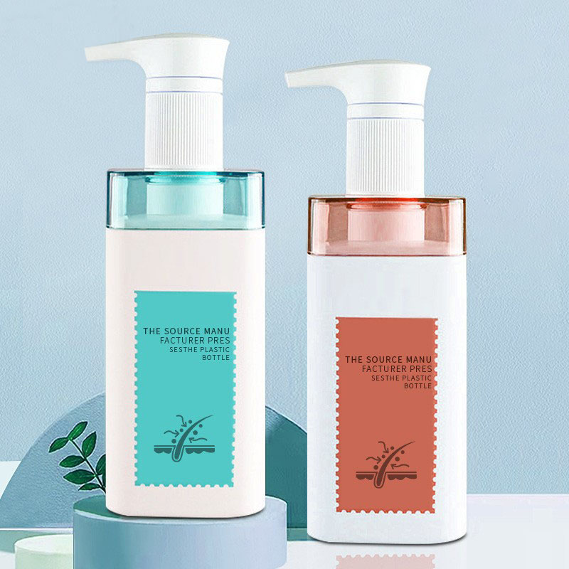 500 ml 750 ml luxe lege cosmetische vierkante schouder plastic hotellotion shampoo pompfles en conditioner met handwaszeepdispenser