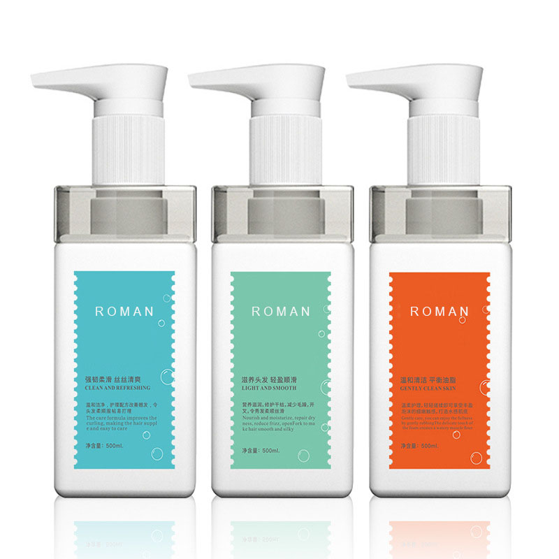 500 ml 750 ml luxe lege cosmetische vierkante schouder plastic hotellotion shampoo pompfles en conditioner met handwaszeepdispenser 500 ml 750 ml luxe lege cosmetische vierkante schouder plastic hotellotion shampoo pompfles en conditioner met handwaszeepdispenser