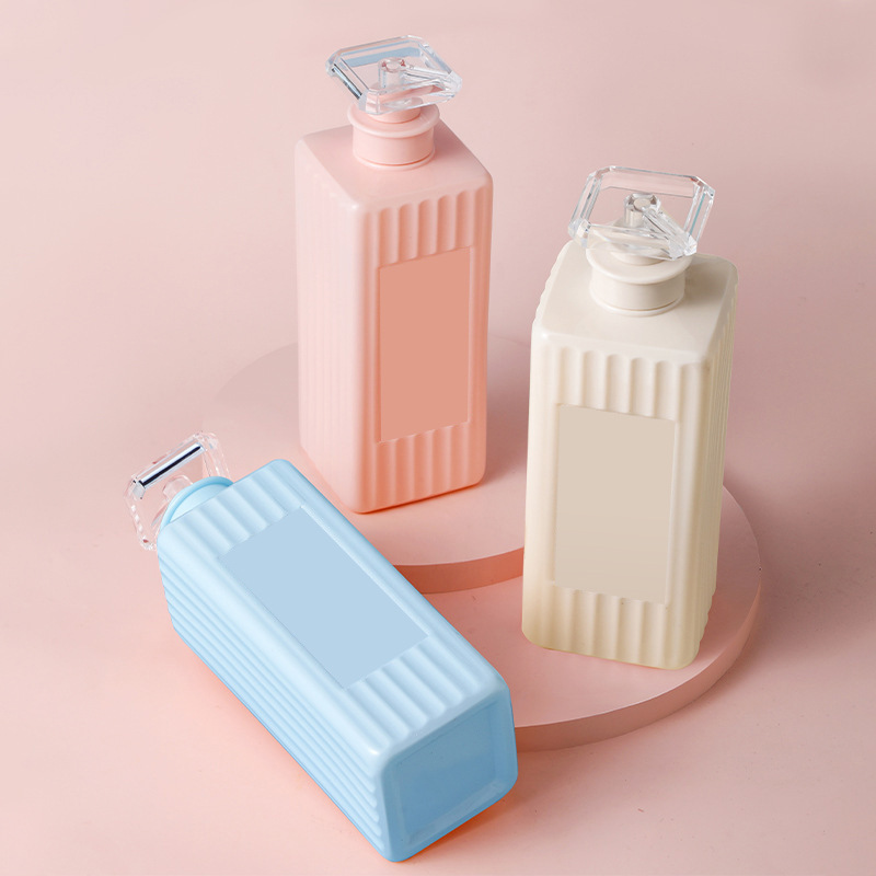 500 ml 750 ml vierkante plastic pet lotion pompfles met streepvorm oppervlak voor haarolie shampoo en conditioner cosmetische container 500 ml 750 ml vierkante plastic pet lotion pompfles met streepvorm oppervlak voor haarolie shampoo en conditioner cosmetische container