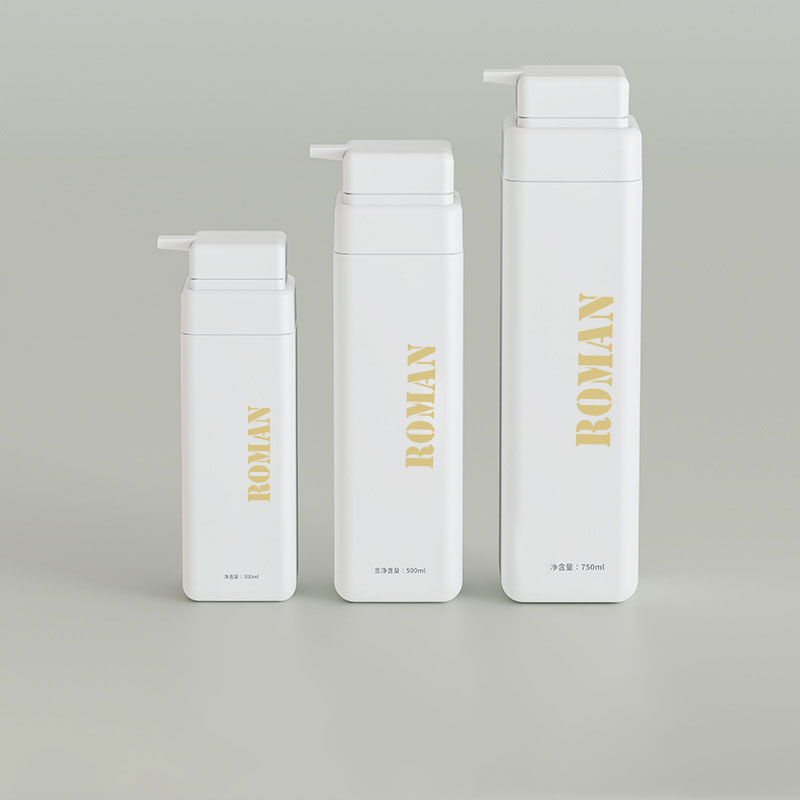 Luxe Lege Plastic Body Oil Shampoo Fles 300 ml 500 ml 750 ml Frosted Cosmetische Lotion Pomp Fles voor melk Douchegel