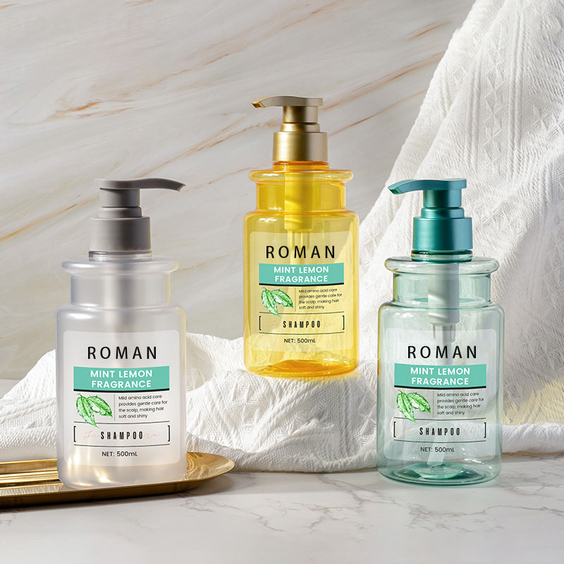 PET-fles 300 ml 500 ml Plastic Druk Transparante Bodylotion Shampoo Douche Fles Pomp Afdichting voor Crème Parfum Lichaamsverzorging