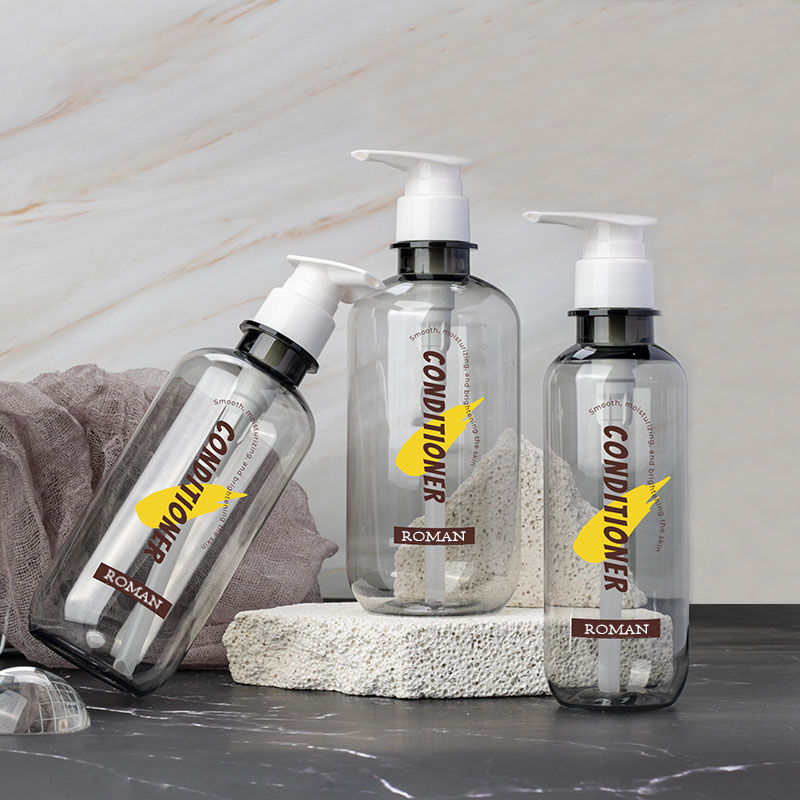 Plastic Lege Lotion Flessen 300 ml 400 ml 500 ml 600 ml PET Boston Ronde Shampoo Conditioner Fles Douchegel dispenser Pomp Fles