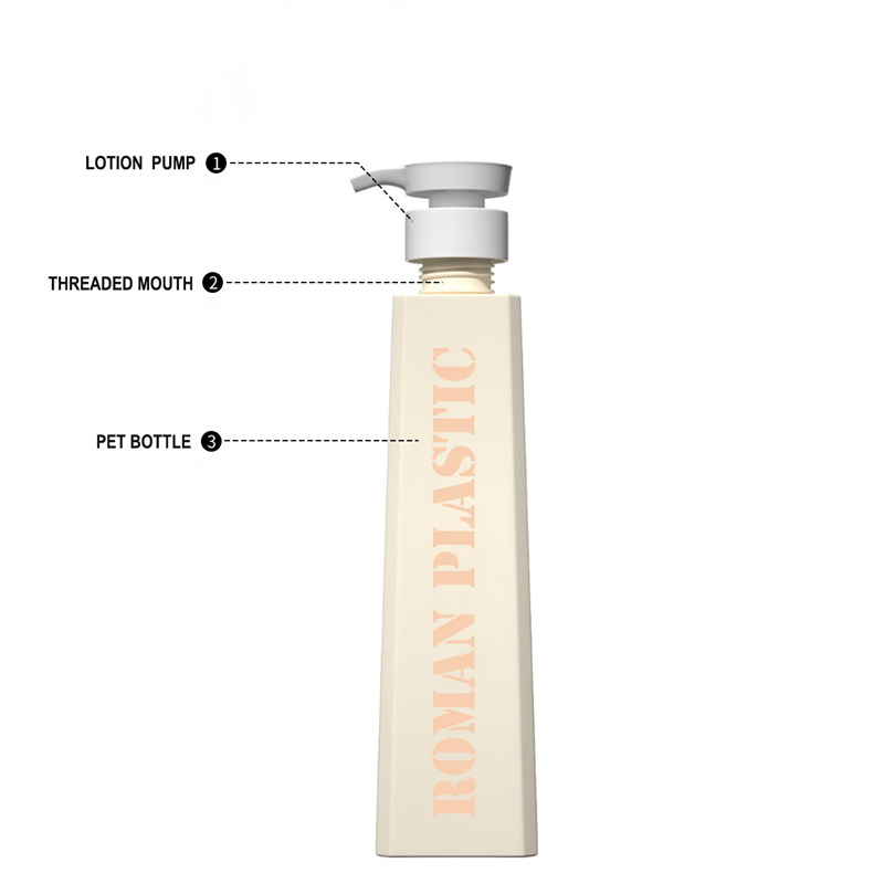 Prachtige vorm cosmetische verpakking Lotion Shampoo Douchegel Conditioner Trapezium Toner Crème Lotionfles voor huishoudelijke verzorging Prachtige vorm cosmetische verpakking Lotion Shampoo Douchegel Conditioner Trapezium Toner Crème Lotionfles voor huishoudelijke verzorging