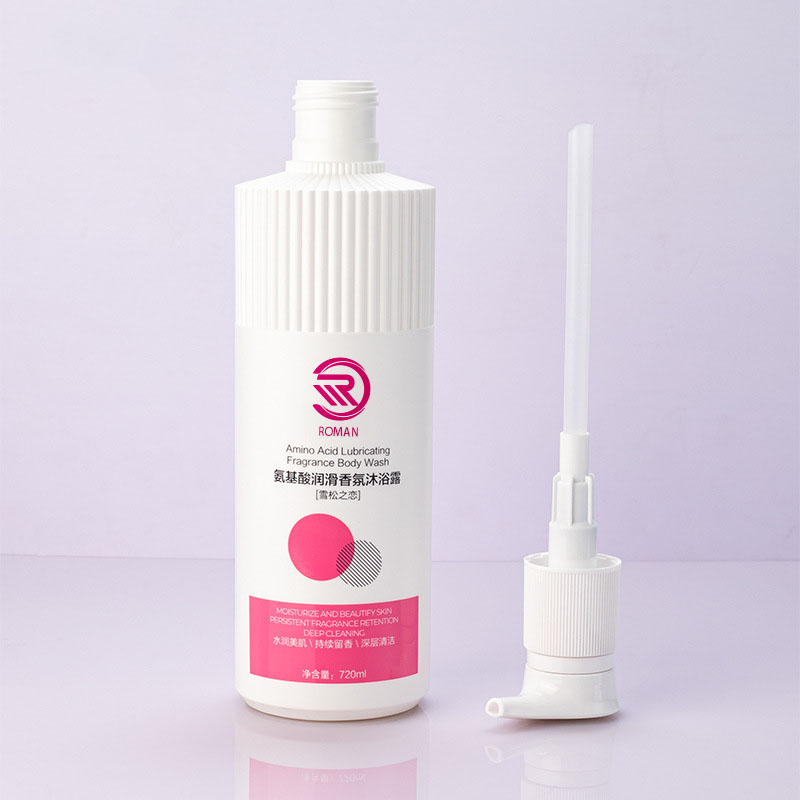 Hot Wit Gestreepte HDPE Plastic Fles met Gegolfde Mondstuk 500 ml 700 ml Shampoo Douchegel Lotion met Pomp cap Vietnam Hot Wit Gestreepte HDPE Plastic Fles met Gegolfde Mondstuk 500 ml 700 ml Shampoo Douchegel Lotion met Pomp cap Vietnam