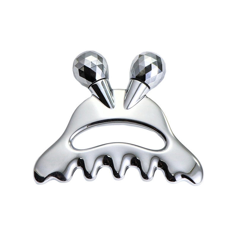 Zinklegering gezichtsmassageroller met hoofdmassage Zinklegering gezichtsmassageroller met hoofdmassage