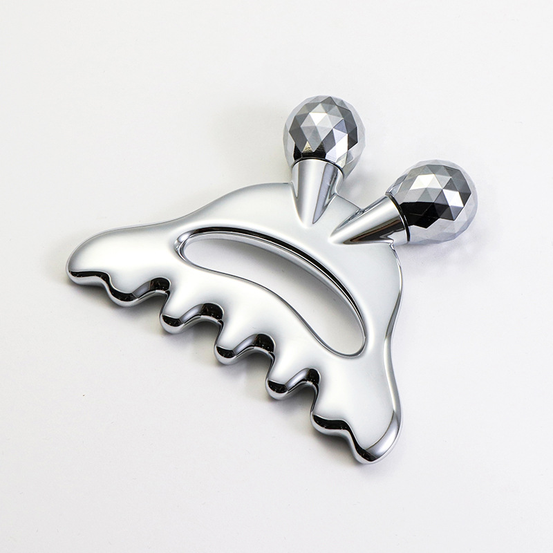 Zinklegering gezichtsmassageroller met hoofdmassage Zinklegering gezichtsmassageroller met hoofdmassage