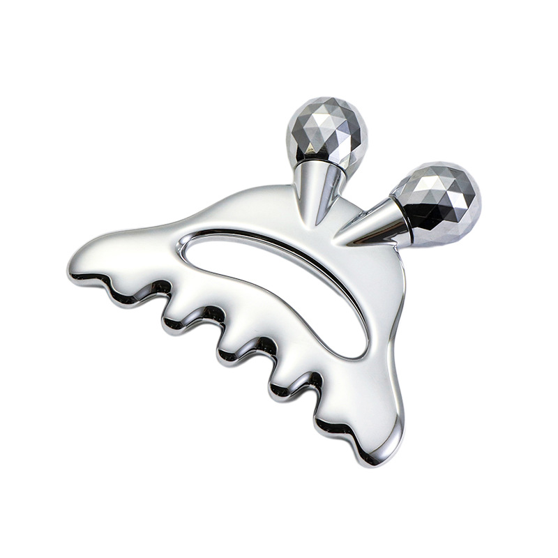 Zinklegering gezichtsmassageroller met hoofdmassage Zinklegering gezichtsmassageroller met hoofdmassage